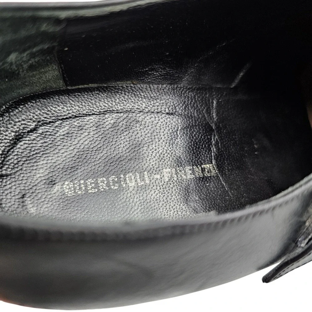 Quercioli Firenze Men's Size 9 Black Italian Leather Monkstrap Dress‎ Shoes READ